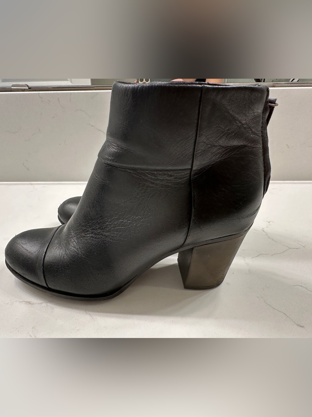 Clark’s Heeled Black Leather Women's Ankle Boots - Picture 7 of 13